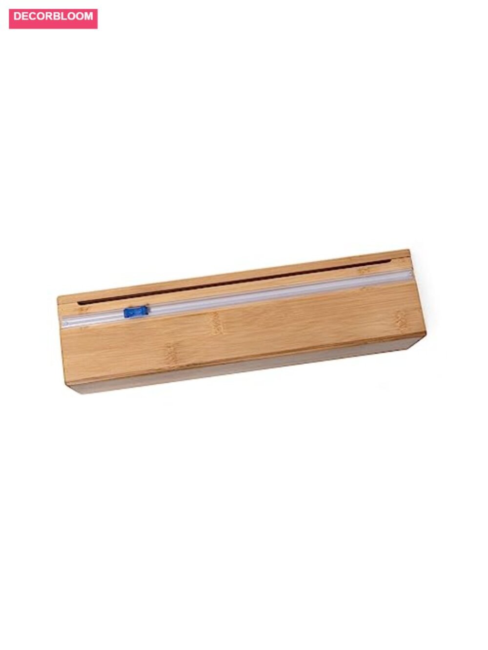 Bamboo Wood Kitchen Wrap Dispenser with Cutter for 12" Rolls Foil Plastic Wrap